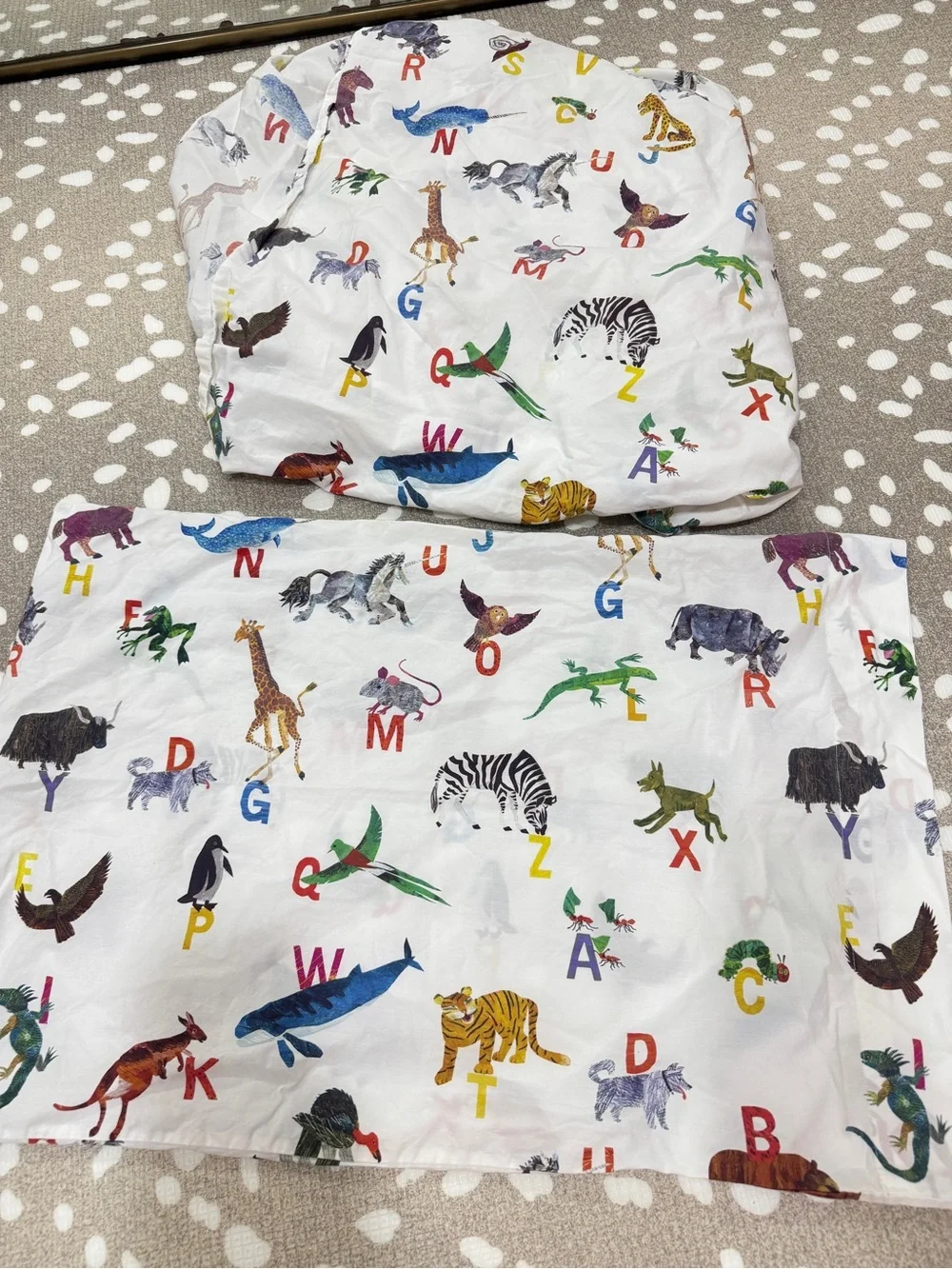 Pottery Barn Kids World of Eric Carle books Organic cotton Sheet Set Pillowcase